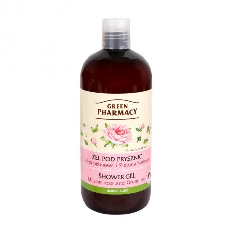 Gel tắm tinh dầu hoa hồng & chiết xuất trà xanh Green Pharmacy (500ml)