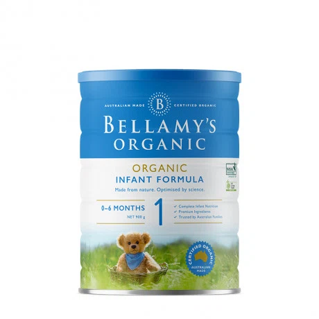 Sữa bột công thức bước 1 cho trẻ 0-6 tháng tuổi Bellamy's Organic (900g)