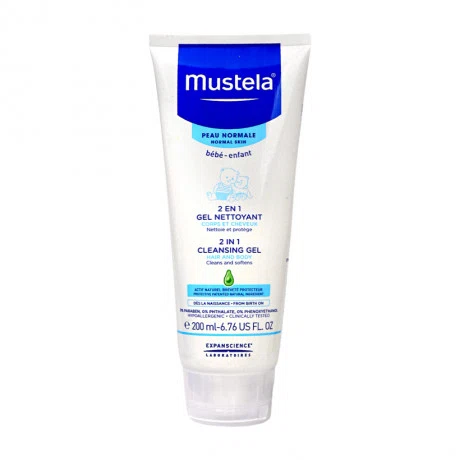 Gel tắm gội 2in1 cho bé Mustela (200ml)