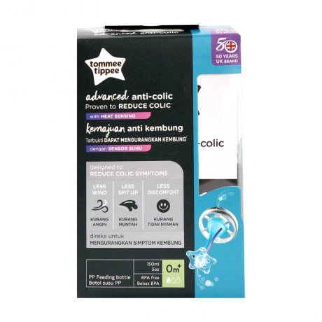 Bình sữa chống đầy hơi màu trắng/xanh ngọc Tommee Tippee Advanced Anti-Colic (150ml)