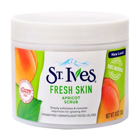 Sữa rửa mặt tẩy tế bào chết tươi mát hương mơ St.Ives (283g)