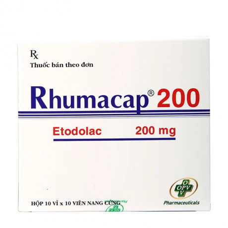Rhumacap 200mg (10 vi x 10 vien)