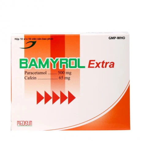 Bamyrol Extra 500mg/65mg (Hộp 10 vỉ x 10 viên)