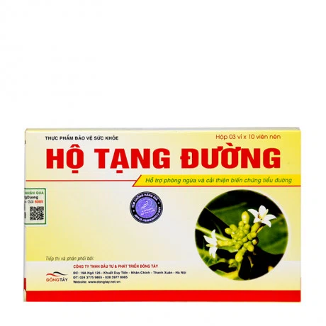 Viên uống Hộ Tạng Đường hỗ trợ phòng ngừa & cải thiện biến chứng tiểu đường (Hộp 3 vỉ x 10 viên)