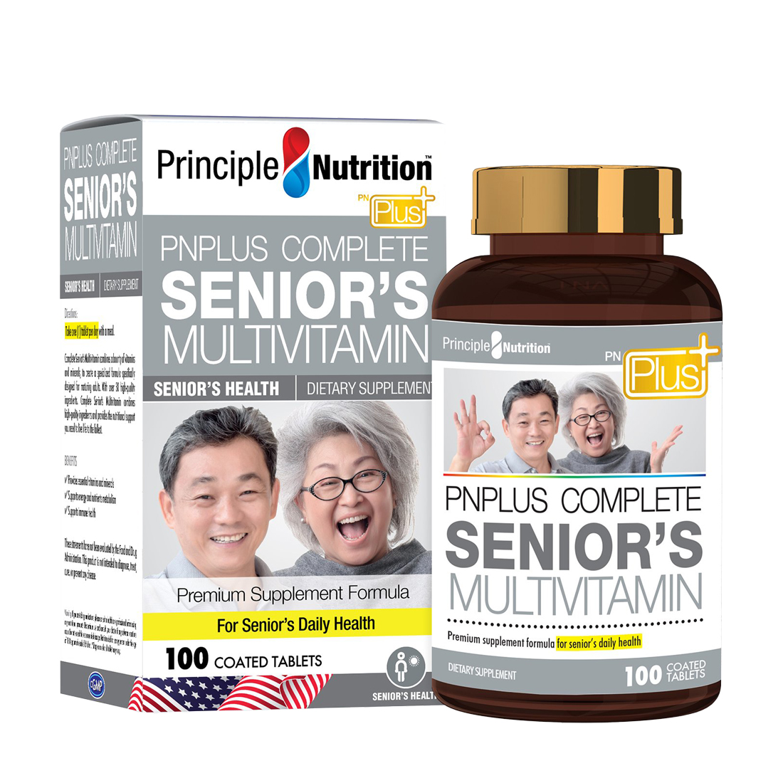 Pnplus Complete Senior's Multivitamin Bo Sung Vitamin Cho Nguoi Lon Tuoi  (Hop 100vien)