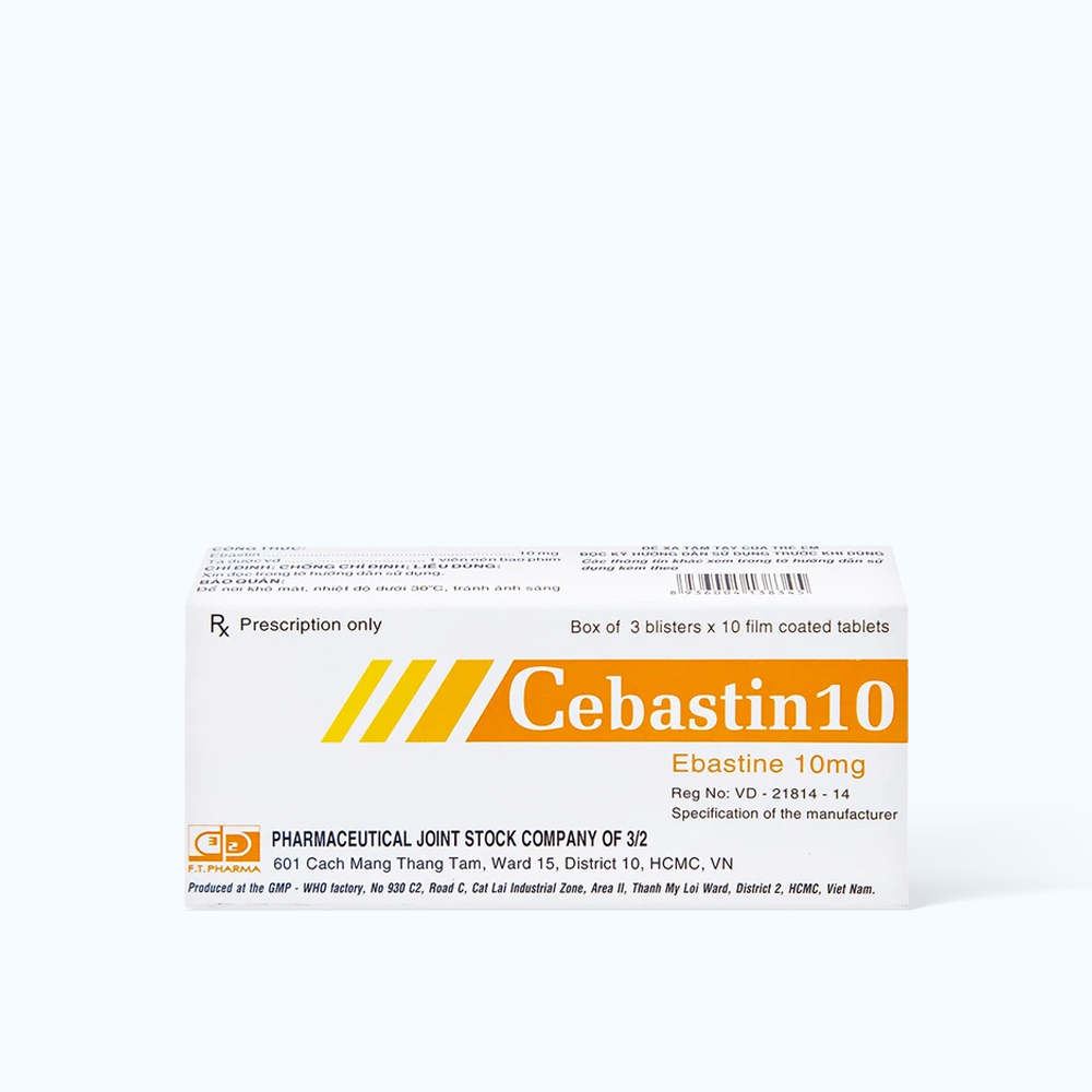 Cebastin 10mg (3vi x 10vien)