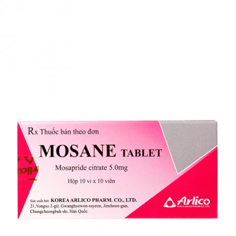 Viên nén Mosane 5mg điều trị trào ngược, ợ nóng, khó tiêu (10 vỉ x 10 viên)
