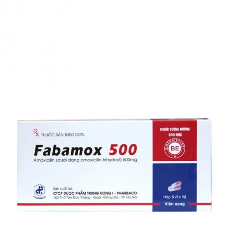 Fabamox 500mg (5vi x 12 Vien)