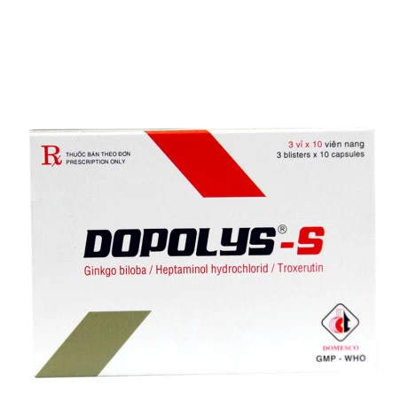 Viên nang Dopolys-S 14mg điều trị trĩ cấp, suy giãn tĩnh mạch (3 vỉ x 10 viên)