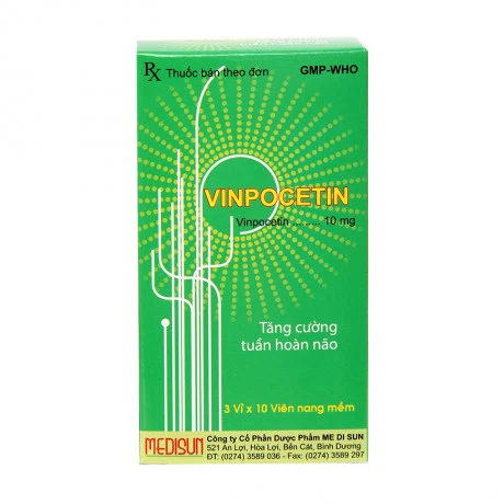 Vinpocetin 10mg (3 vỉ x 10 viên/hộp)
