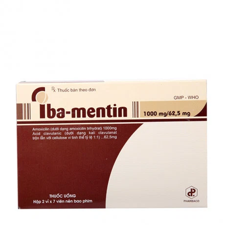 Iba-Mentin 1000/62,5mg (2Vi x 7Vien)