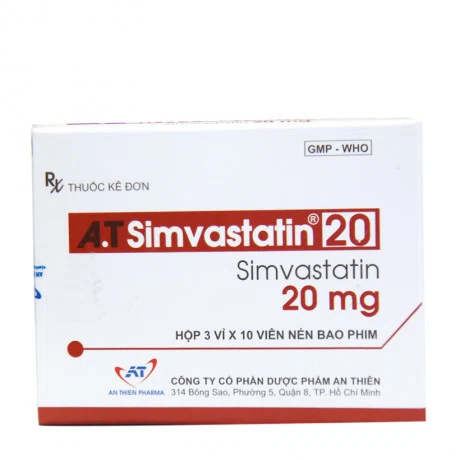 A.T Simvastatin 20mg (3vi x 10vien)