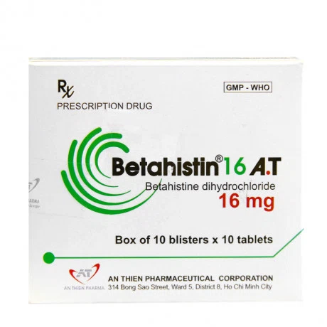 Betahistin 16mg A.T(10vi x 10vien)