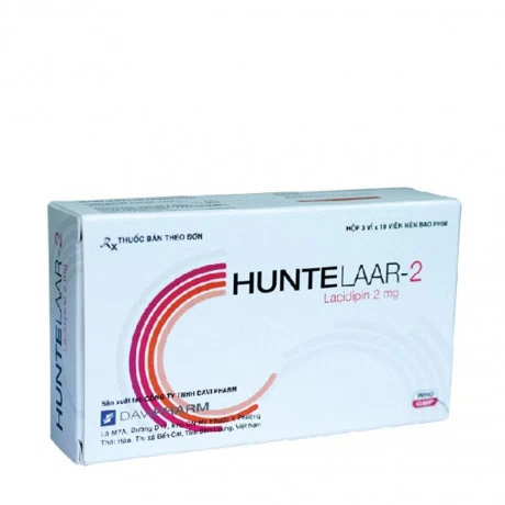 Viên nén Huntelaar 2mg điều trị tăng huyết áp (3 vỉ x 10 viên)