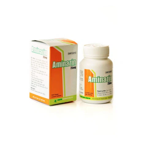 Viên nén Aminazin 25mg điều trị tâm thần phân liệt (chai 200 viên)
