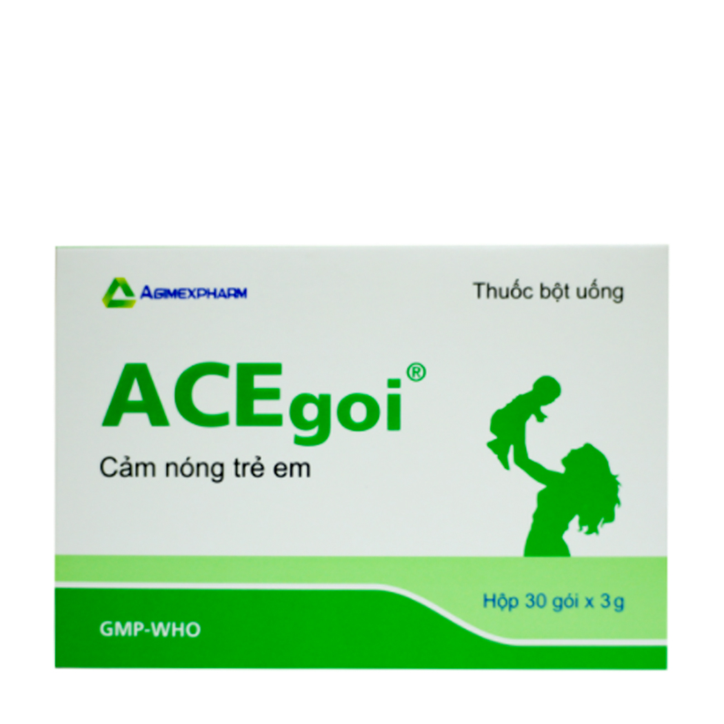 Thuốc cốm Acegoi 3g điều trị sốt, ho , sổ mũi, nhức đầu (hộp 30 gói)
