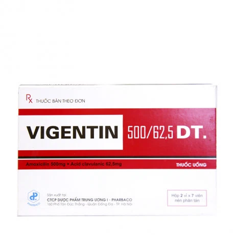 Vigentin 500/62,5mg DT (2Vi x 7Vien)