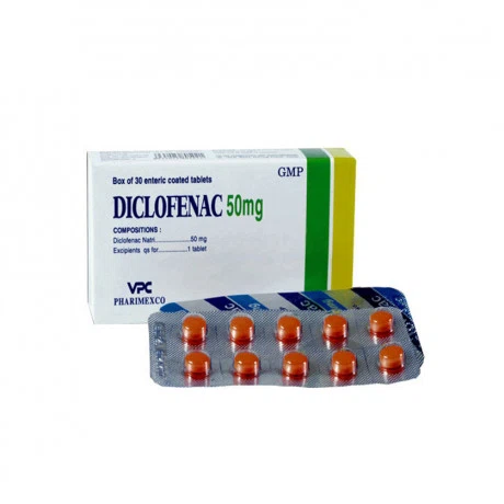 Diclofenac 50mg Vacopharm (10vi x 10vien)