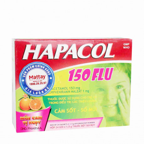 Hapacol Flu Kids 150mg (Hop 24Goi)