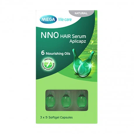 Dầu dưỡng nuôi dưỡng và bảo vệ tóc Mega NNO Hair Serum Aplicapz (3 vỉ x 5 viên/hộp)