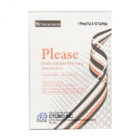 Please Orally Soluble Film 50mg (1 miếng phim/túi x 10 túi/hộp)