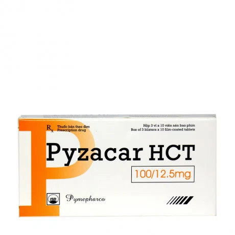 Pyzacar HCT 100/12.5mg (3Vi x 10Vien)