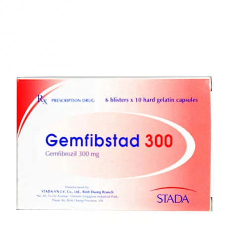 Gemfibstad 300mg (Hộp 6 vỉ x 10 viên)