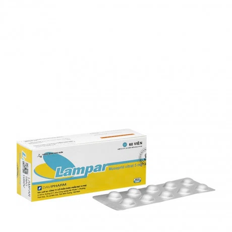 Viên nén bao phim Lampar 5mg điều trị nóng ruột, buồn nôn, trào ngược dạ dày (6 vỉ x 10 viên)