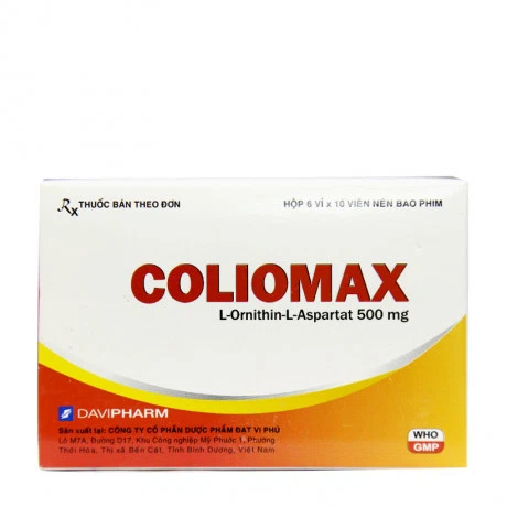Coliomax 500mg (Hộp 6 vỉ x 10 viên)