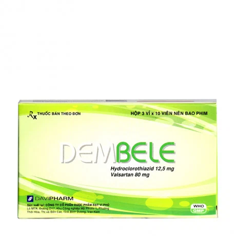 Thuốc điều trị tăng huyết áp Dembele (3 vỉ x 10 viên/hộp)