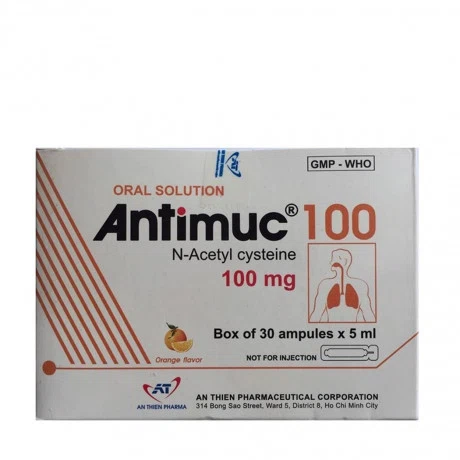 Antimuc 100mg (Hộp 30 ống x 5ml)