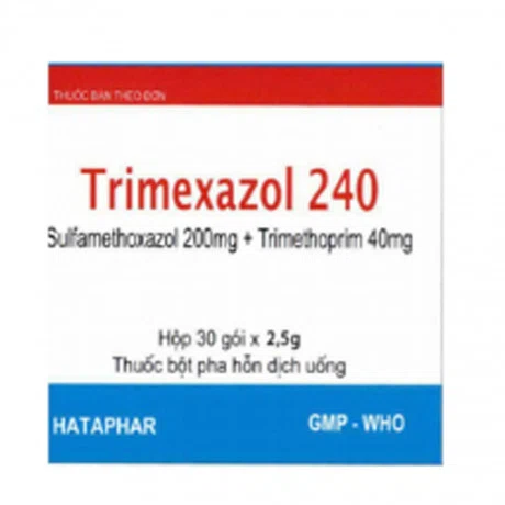Bột pha hỗn dịch uống Trimexazol 240 điều trị nhiễm khuẩn (hộp 30 gói)