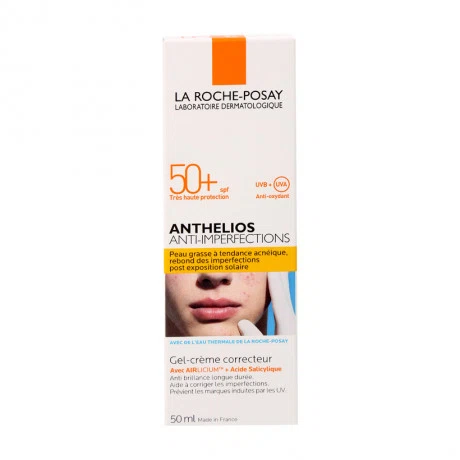 Kem chống nắng cho da bóng dầu dễ nổi mụn La Roche-Posay Anthelios Anti-Imperfections SPF 50+ (50ml)