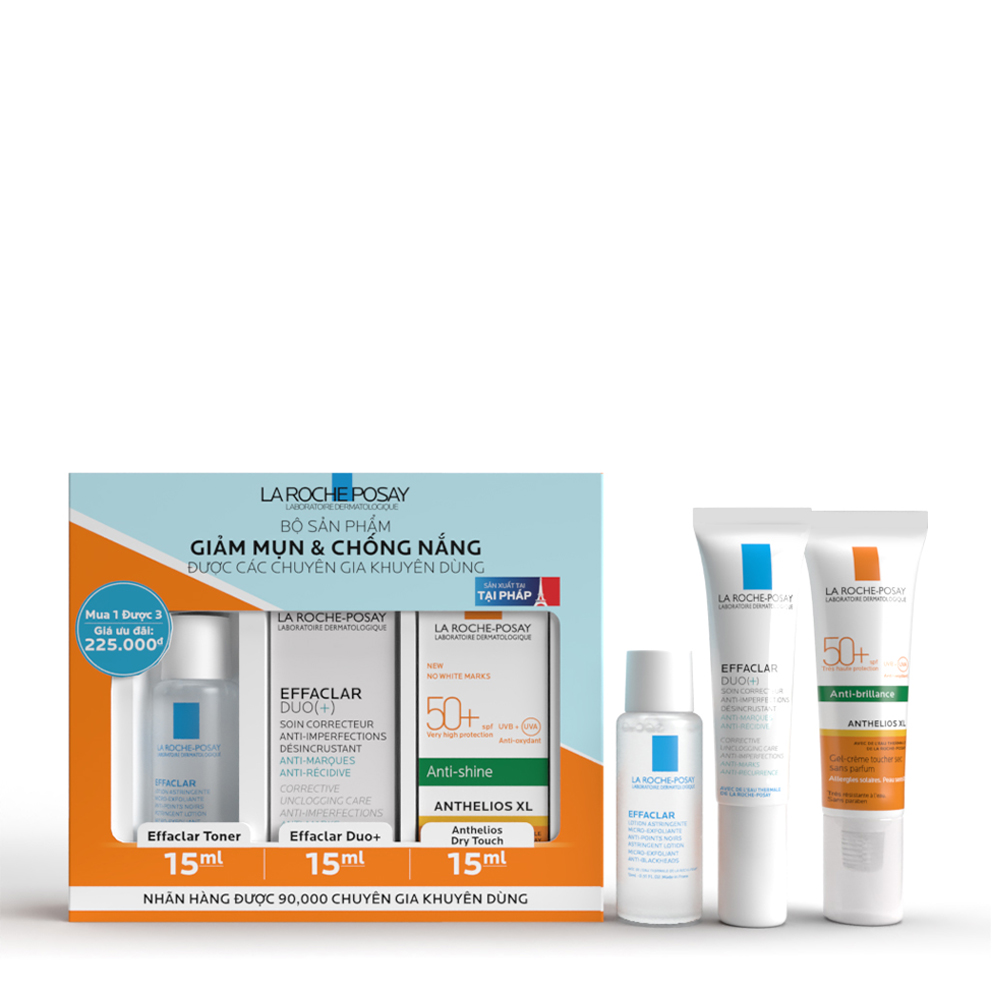 Bộ sản phẩm giảm mụn chống nắng La Roche Posay