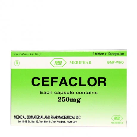 Cefaclor 250mg (Hộp 2 vỉ x 10 viên)