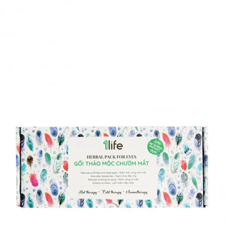Gối thảo mộc chườm mắt 1Life