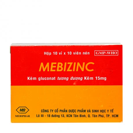 Mebizinc 15mg (10Vi x 10Vien)