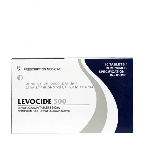 Levocide 500 (Hộp 1 vỉ x 10 viên)
