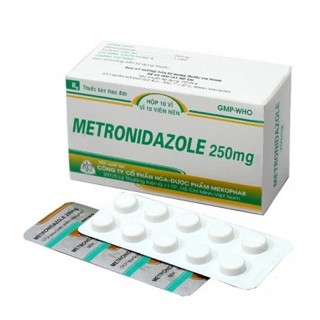 Viên nén Metronidazole 250mg Mekophar điều triị nhiễm khuẩn (10 vỉ x 10 viên)