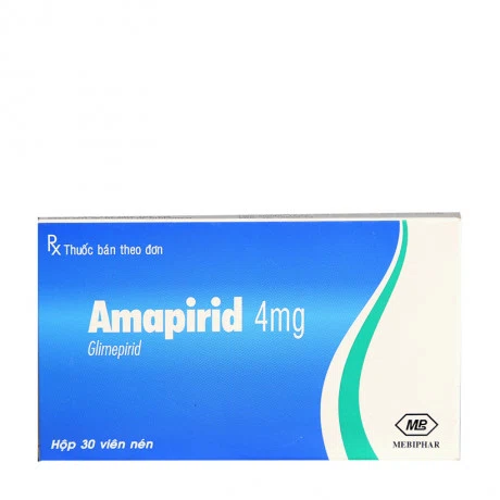 Thuốc điều trị đái tháo đường týp 2 Amapirid 4mg (3 vỉ x 10 viên/hộp)