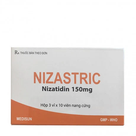 Viên nang cứng Nizastric 150mg Medisun điều trị viêm loét dạ dày (3 vỉ x 10 viên)