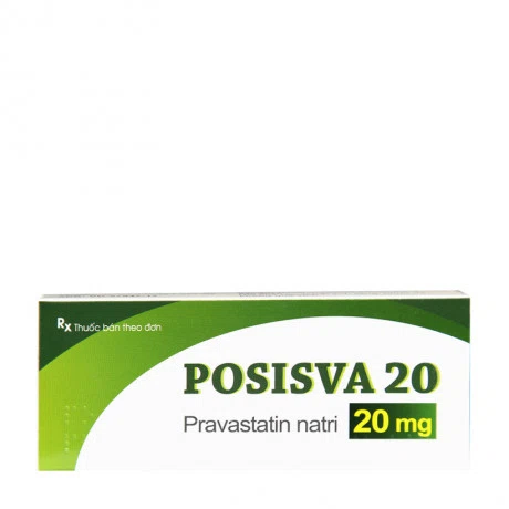 Viên nén Posisva 20mg điều trị rối loạn lipid máu (3 vỉ x 10 viên)