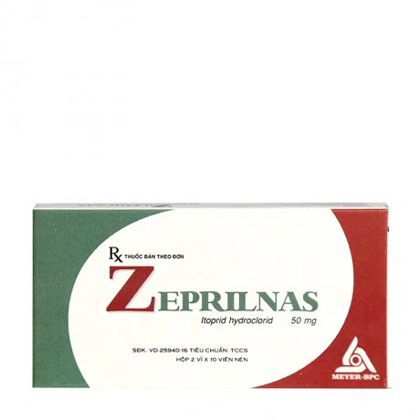 Zeprilnas 50mg (Hộp 2 vỉ x 10 viên)