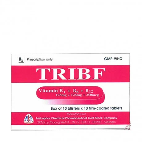 Trib F 125mg/125mg/250mcg Mekophar (10 vỉ x 10 viên)