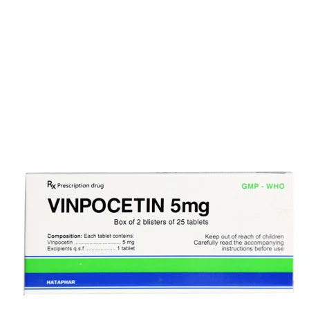 Vinpocetin 5mg (Hộp 2 vỉ x 25 viên)