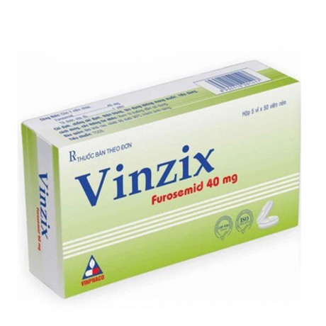 Thuốc lợi tiểu Vinzix 40mg Vinphaco (10 viên x 10 vỉ/hộp)