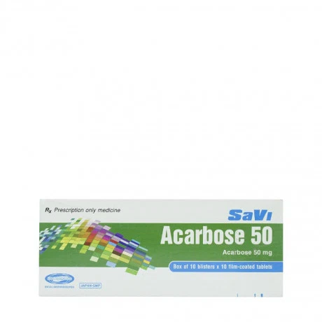 Acarbose 50mg Savi (10vi x 10vien)