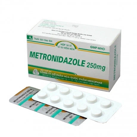Metronidazole 250mg Mekophar (10 vỉ x 10 viên)