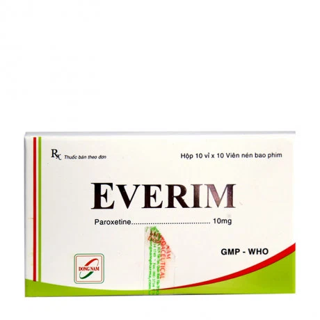 Thuốc điều trị trầm cảm, rối loạn lo âu, hội chứng loạn thần kinh ám ảnh Everim 10mg (10 vỉ x 10 viên/hộp)