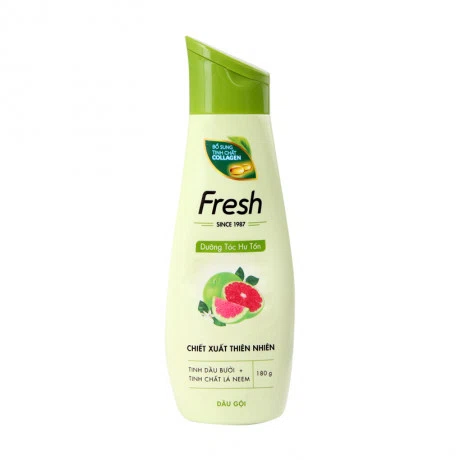 Dầu gội dưỡng tóc hư tổn chiết xuất tinh dầu bưởi & lá neem Fresh (180g)